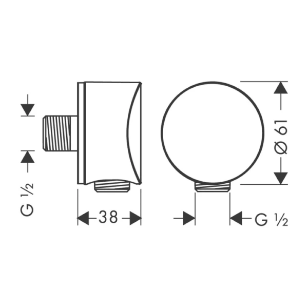 подключение для душевого шланга hansgrohe fixfit 26453990