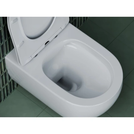 унитаз ceramicanova long cn3015 подвесной, с сиденьем микролифт, белая