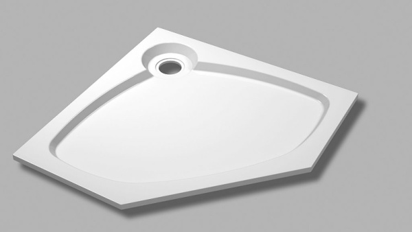 душевой поддон из искусственного камня cezares tray s 100х100 tray-s-p-100-56-w белый