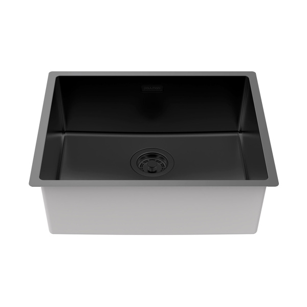 кухонная мойка paulmark lassan 54 uni la54-mbn, черный матовый nano-pvd