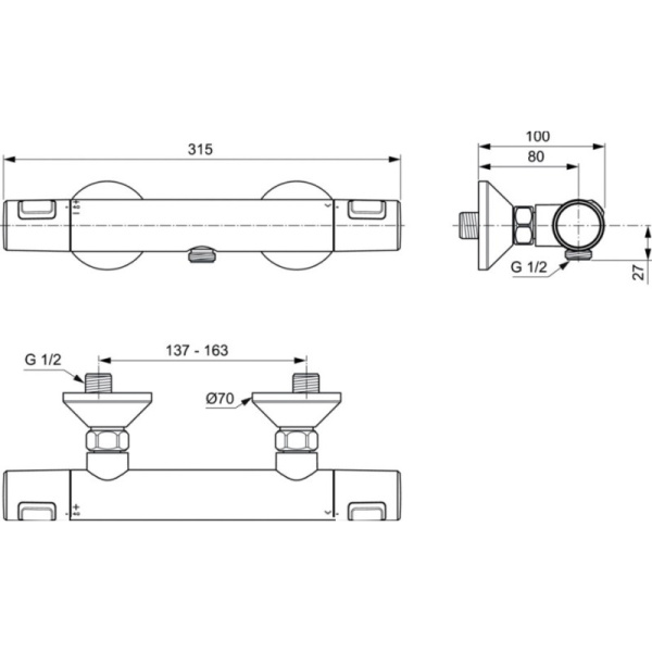 смеситель для душа ideal standard a7201aa