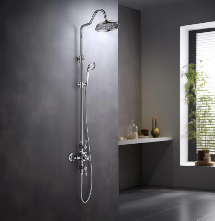 душевая система aquatek классик aq2563cr с термостатом, цвет хром