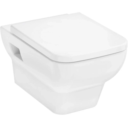 Унитаз подвесной Hansgrohe CreekTide Q 60203450 безободковый, с сиденьем, белый глянец