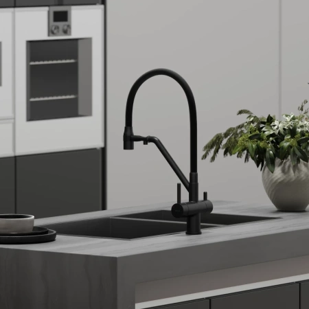 смеситель для кухни sancos dora sc4003mb черный матовый