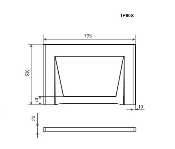 торцевая панель timo tp80h