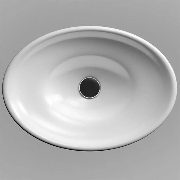 раковина bien dune dnlg05301fd0w3000 накладная, 53x38 см овальная, белая