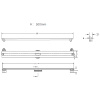 душевой лоток berges super slim 500 090078 с решеткой хром матовый