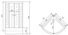 душевая кабина timo standart silver fabric t-6680sf 80х80