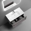 тумба под раковину sancos very vr90sm 89 см, подвесная, серый матовый