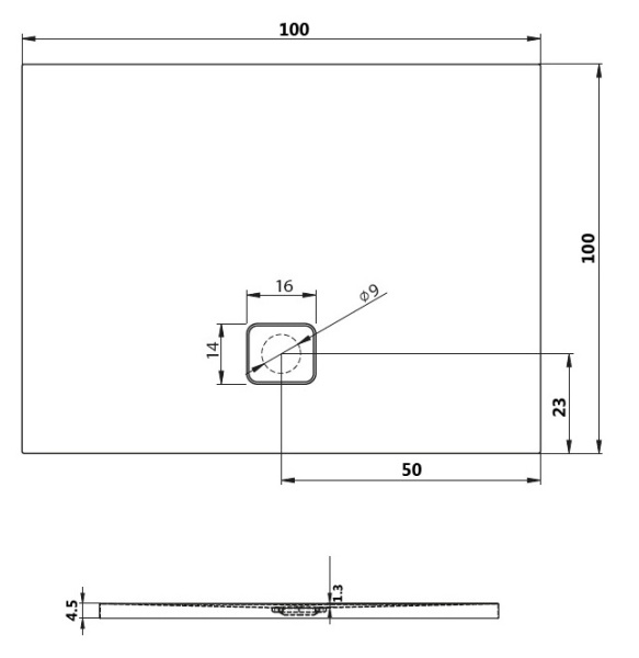 душевой поддон riho basel 430 100×100 см dc341600000000s(d005035065) черный глянцевый