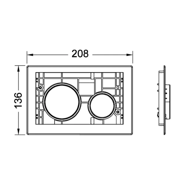 кнопка для инсталяции tece loop modular 9240668 без лицевой панели, золотая