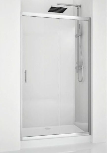 душевая дверь aquanet alfa naa6121 130 273610 профиль хром, стекло прозрачное