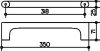 поручень для ванны keuco edition 400 350 мм 11507 010000 цвет хром