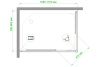 душевой уголок royal bath hpd 110×80 rb8110hpd-t-bl профиль черный, стекло прозрачное