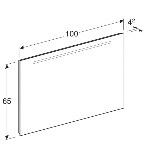 зеркало 100х65 см geberit option basic 500.584.00.1
