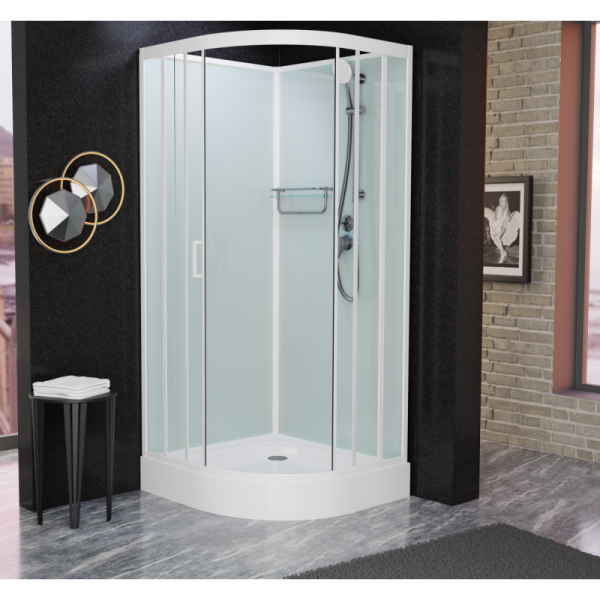 душевая кабина frank f409 white без крыши 90х90