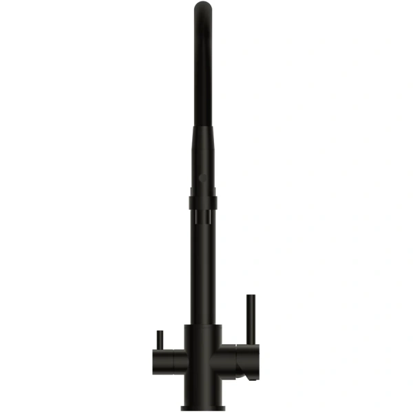 смеситель для кухни cersanit zen a68250 с подключением к фильтру, гибким изливом, черный матовый смеситель для кухни cersanit zen a68250 с подключением к фильтру, гибким изливом, черный матовый