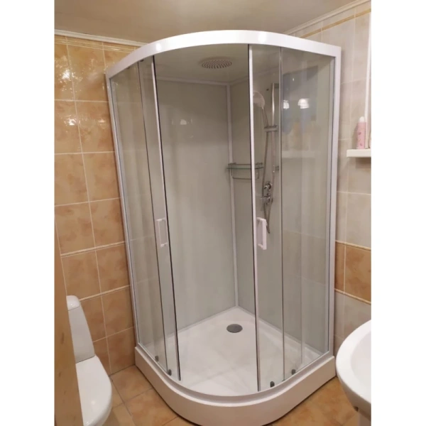 душевая кабина 80x80x220 см frank f408 white 408008 прозрачное