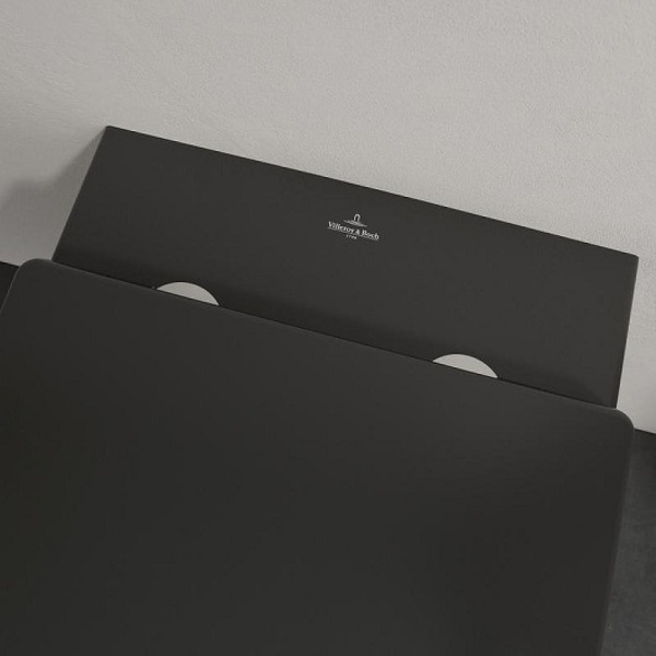 сиденье для унитаза villeroy&boch memento 2.0 8m24s1r7 c микролифтом, цвет pure black