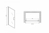душевая дверь abber sonnenstrand 80 ag04080 профиль хром, стекло прозрачное