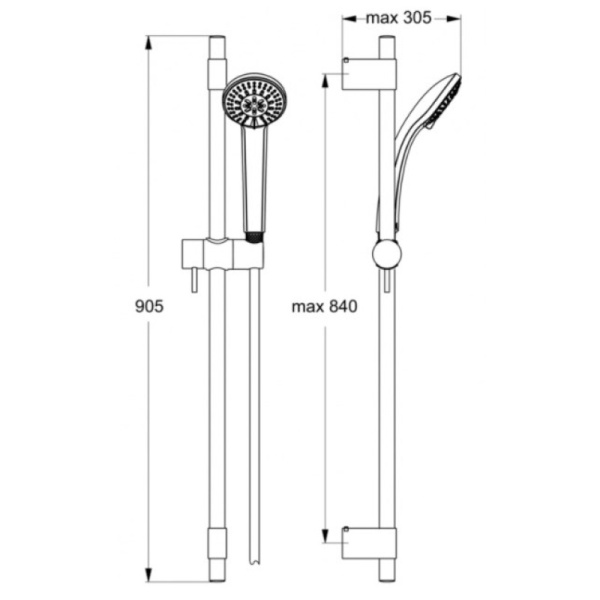 душевой гарнитур ideal standard idealrain pro b9832aa