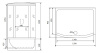 душевой бокс timo lux 150x90 t-7750new с гидромассажем