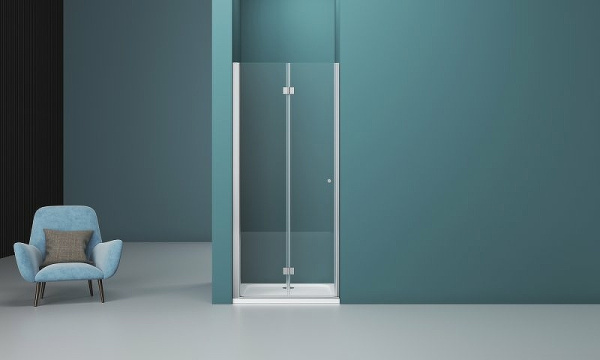 душевая дверь belbagno albano 60 albano-bs-12-60-c-cr профиль хром, стекло прозрачное