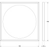 Зеркало 70х70 см черный матовый Defesto Eclipse DF 2232