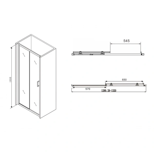 душевая дверь 130 см abber schwarzer diamant ag30130b прозрачное