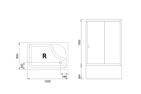 душевой уголок royal bath rb 8120bp-t-r