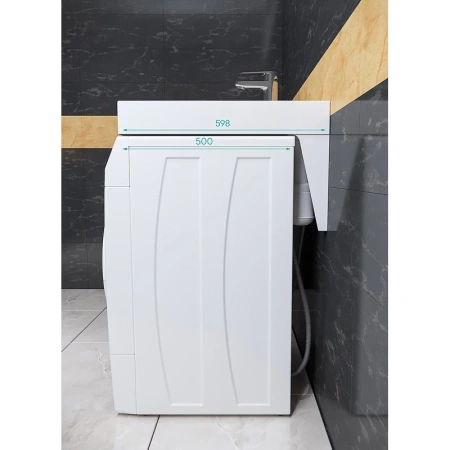 раковина paulmark stern pm700431 над стиральной машиной, 59.2x59.2 см, белая
