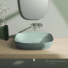 раковина накладная / встраиваемая 60 см catalano green lux 160grlxvs, цвет зеленый матовый