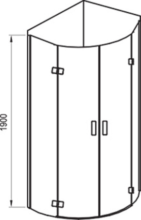 душевой уголок ravak smartline smskk4-90 3s277a00y1 профиль хром, стекло прозрачное
