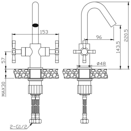 смеситель для раковины orange mia m34-011gr