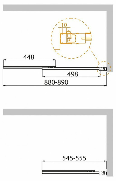 шторка на ванну cezares slider 90 slider-vf-11-90/150-p-cr профиль хром стекло рифленое