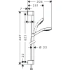 душевой набор 0,65 м hansgrohe croma select e 1jet 26584400