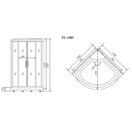 душевая кабина timo lux tl-1503