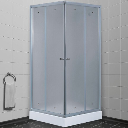 душевой уголок timo tl 80×80 tl-8002f профиль хром, стекло матовое