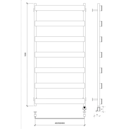 полотенцесушитель электрический 1070x630 тэн правый secado кродо 4673739252413