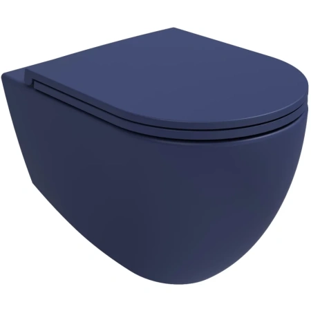 Унитаз подвесной Isvea Infinity 10NF02001SV-2Z безободковый, синий матовый