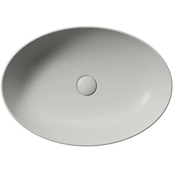 раковина gsi pura 884217 накладная, 60x42 см, cenere opaco (серый матовый)