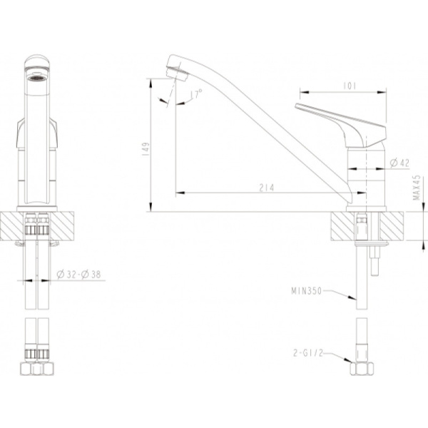 смеситель для кухни bravat drop-d f748162c-1