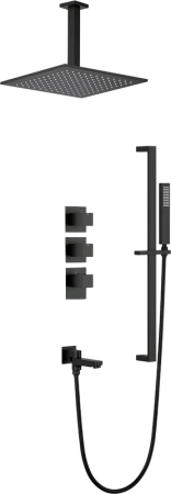 Душевой комплект Timo Selene SX-2239/03SM С ВНУТРЕННЕЙ ЧАСТЬЮ, с термостатом, матовый черный