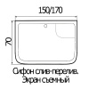 акриловая ванна wemor sena 170x70x55 s 10000001808 белая