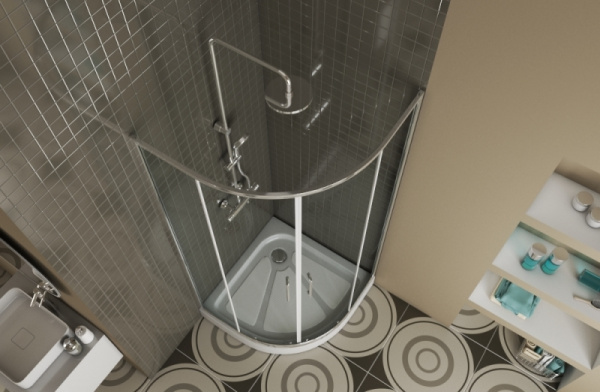 душевой уголок bravat drop 90×90 bs090.1200a профиль хром, стекло прозрачное