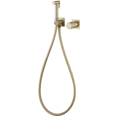 гигиенический душ abber rund af8725g со смесителем, coolstart, золотой матовый