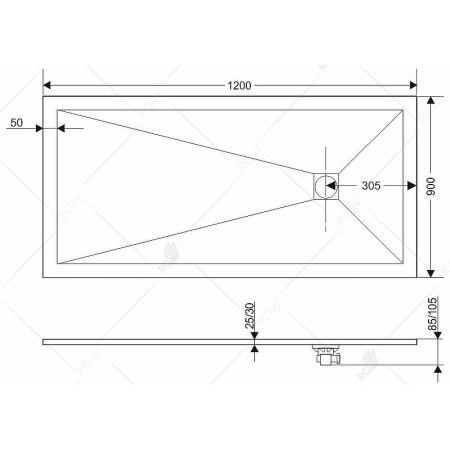 душевой поддон из искусственного камня rgw stone tray st-b 120×90 16152912-04 черный