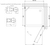 душевой уголок vegas glass ep-fis 80*100 01 01 профиль белый, стекло прозрачное