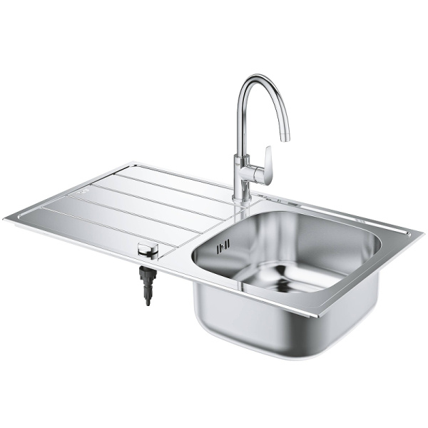 кухонная мойка со смесителем grohe k200 31562sd1 нержавеющая сталь