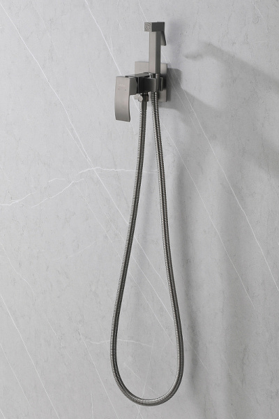 гигиенический душ abber wasserfall af8625ng со смесителем, никель